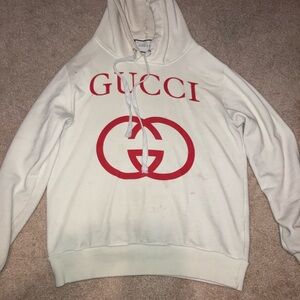 Gucci Cream Hoodie with Subtle Logo